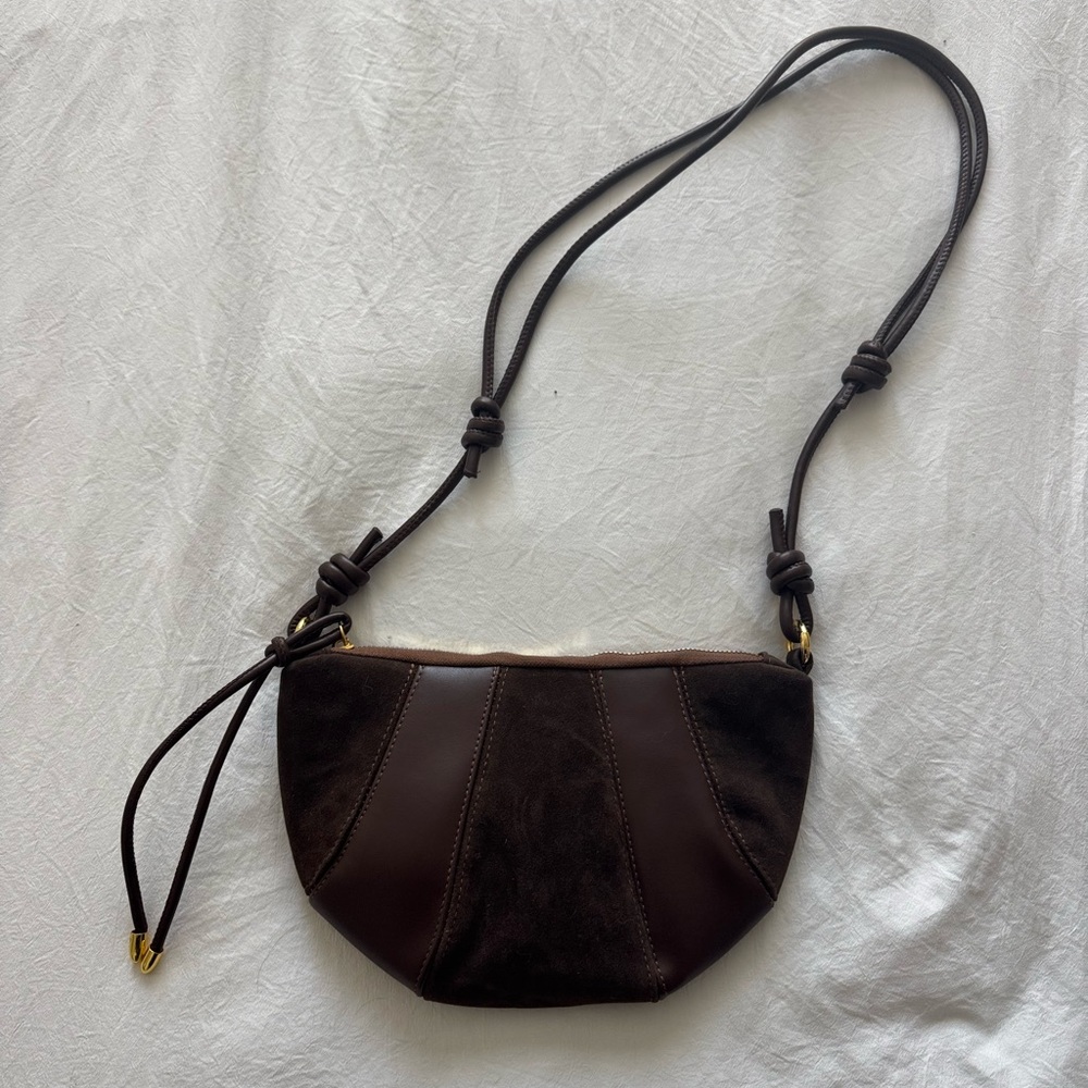 NWOT Elegant Brown Leather Shoulder Bag